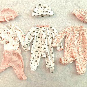 CARTER'S PREEMIE BABY GIRL BUNDLE | 12 pieces